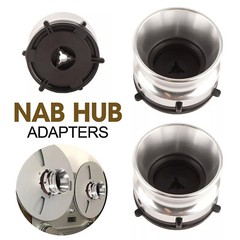 2pc Professional Polished Aluminum Reel To Reel Tape Ope NAB Hub Adapters Silver