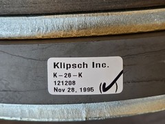 Klipsch 12&Prime; K-26-K Woofer – TESTED W/DEMO (Pulled From SW-12)