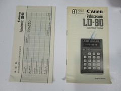 CANON PALMTRONIC LD-80 Vintage Calculator & Case Works GREAT WORKS GREAT