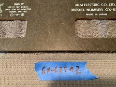 Akai GX-625 Reel to Reel Player Parting Out – Rear Panel