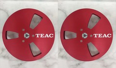 One Pair silvery TAPE REEL TEAC 7&Prime; inch Light Metal Aluminum Take Up Reel