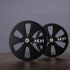 One Pair silvery TAPE REEL Akai 7&Prime; inch Light Metal Aluminum Take Up Reel