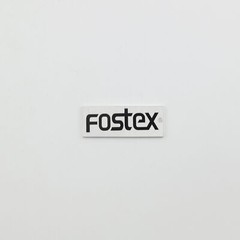 Fostex Speaker Grill logo Badge Custom Made Silver 33mm(1.3&Prime;)X12.5mm(0.49&Prime;)