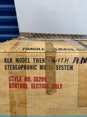 Vintage KLH Model Twenty Stereophonic Music System Turntable & Amplifier