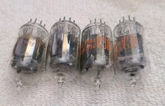 Very Strong Quad RCA 12AU7A Clear Top Grey Plate Side [] Getter