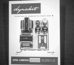 Dynaco MK-3 tube amplifier assembly manual reprint Dyna Dynakit Mark III