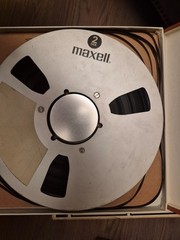 Maxell Metal Reel Sound Recording Tape 10.5” reel 1/4” Prerecorded Scotch Box