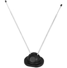 Telescopic FM Antenna Stereo Radio Receiver Indoor Rabbit Ears with 300 Ohm Wire