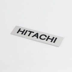 Hitachi Logo Badge Custom Made Aluminum Free 57mm(2.24&Prime;)X12.5mm(0.49&Prime;)