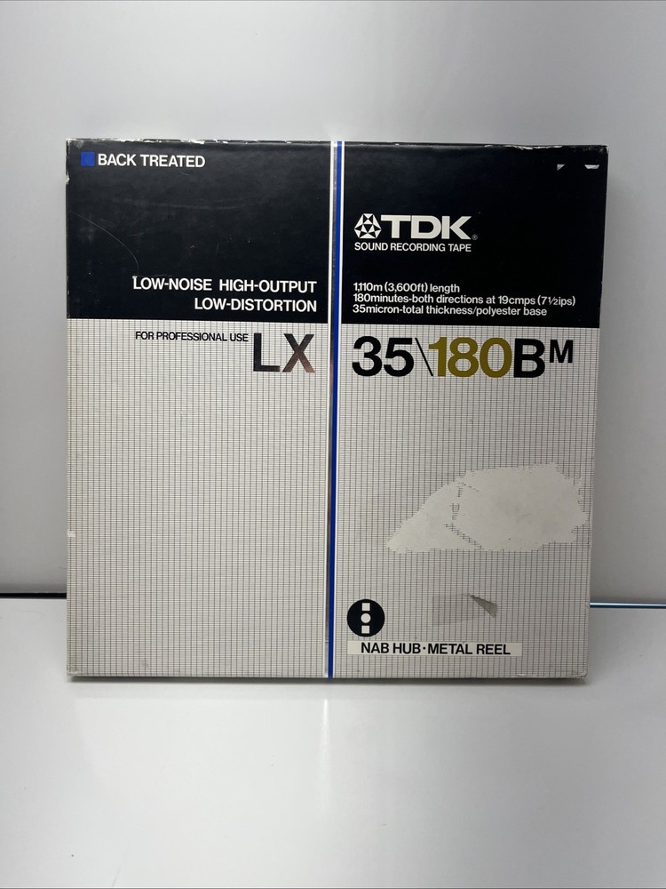 New Vintage TDK LX 35/180BM Reel to Reel Tape 10.5&Prime; Metal Reel Read Descriptio