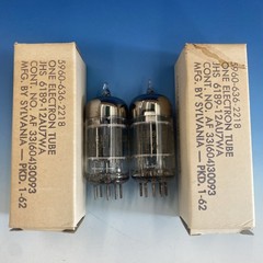 True NOS Pair Gold 3-Mica SYLVANIA 6189/12au7 Tubes Maxi PreAmp 2 Tested M0364