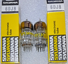 Pair 6DJ8 Sylvania NOS Vacuum Tubes, TV-7D Tested – will combine shipping