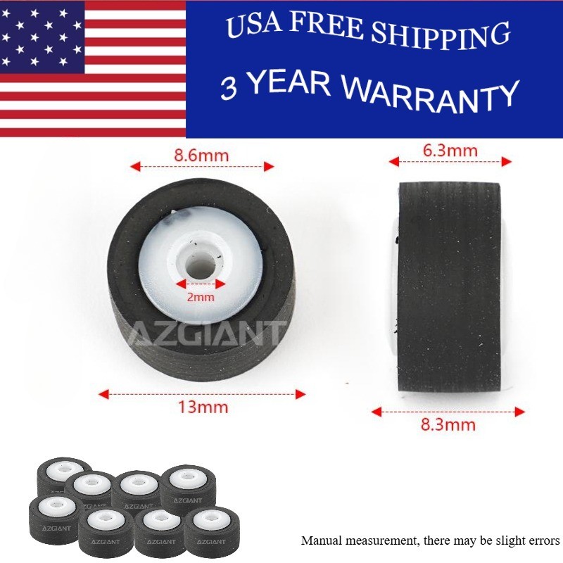 10PCS 13×8.3X6.3x2mm Pinch Roller Tape Press Belt Pulley Deck for Sony TC-WR