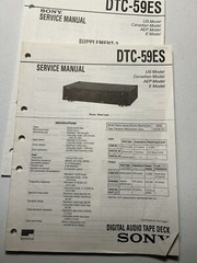 Sony DTC-59ES Digital Audio Tape DAT Deck Service Manual Original OEM Genuine