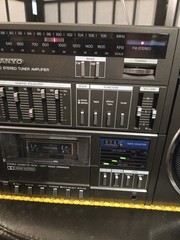 Sanyo C4 Boombox Vintage Stereo Cassette Tape Player with AM/FM Radio Tested
