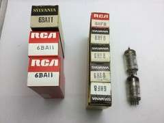 Lot of 10 Vintage Electronic Vacuum Tubes 6BA11 (3), 12AT7 (2), 6HF8 (5)