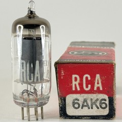 (1) Tested Very Strong RCA 6AK6 Tube & Box Code NHK Power Amplifier Pentode (b)