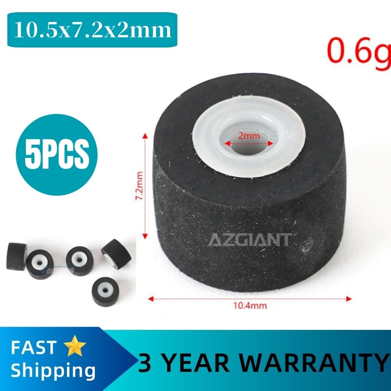 NEW 10.5×7.2x2mm Tape Recorder Pinch Roller Wheel Rubber Pressure Belt Pulleys