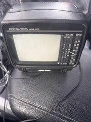 Vintage Radioshack Portavision 5” TV Radio Fm/am 16-126 w Car Adapter 1994 VIDEO