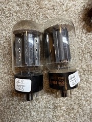Matched Pair RCA 6L6GC Black Plate Medical Grade Tested Strong TV 7
