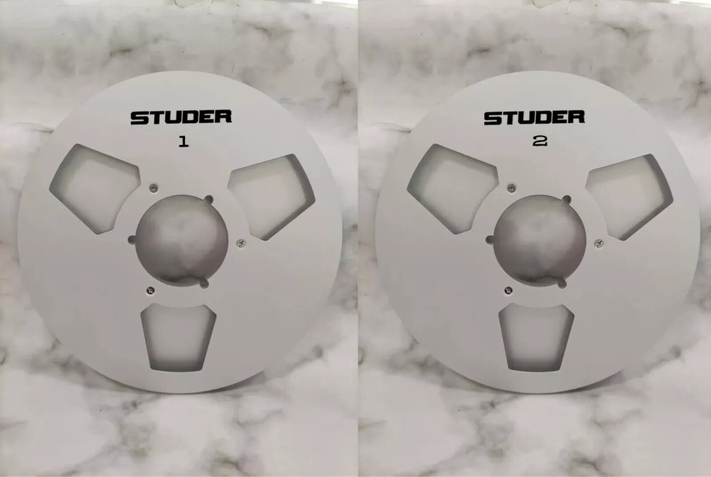 One Pair silver Aluminum STUDER 10.5 » tape reel for A80 A810 A820 tape recorder