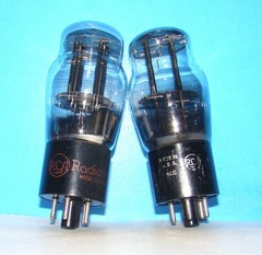 5V4G RCA radio audio amplifier vintage vacuum 2 tubes valves tested ST 5V4GA 5V4
