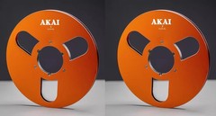 One Pair 10.5 » orange AKAI Tape reel High Quality Aluminum Take Up Reel