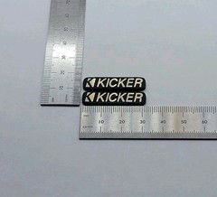 Kicker Speaker Badge Brushed Gold Pair Logo Emblem Name Plate Custom Made