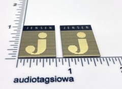 Jensen Gold Speaker Badge Logo Grill Custom Made Aluminum Pair Vintage Style