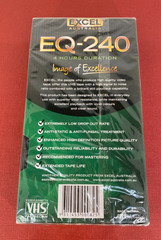 Vintage Excel Australia ⌘ Blank VHS ⌘ Video Tape EQ-240 : PAL 4 Hour Duration