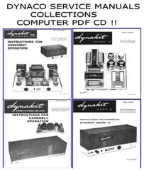 Dynaco Tube Amplifier Pre Amp Tube Amp Service Manual Audio HIFI Computer PDF CD