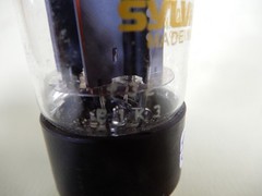 Mullard 5AR4 GZ34 Vacuum Tube Getter f32 B1K3 Broken Lug! Labeled for Sylvania