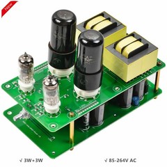 HiFi 6P6P Vacuum Tube Power Amplifier Single-Ended Stereo Desktop Audio Amp 3W×2