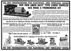 1914 Adams Morgan 7729 Navy Type Loose Coupler * Uncommon Spark Era Radio Tuner