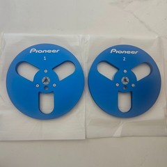 One Pair Pioneer silvery 7 » Tape Reel Light Metal Aluminum Take Up Reel