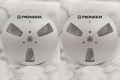 One Pair Pioneer silvery 7 » Tape Reel Light Metal Aluminum Take Up Reel