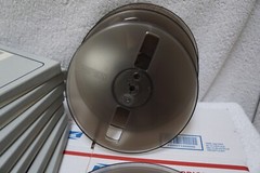 7 AMPEX 631 PLASTIC EMPTY TAKE-UP REEL & BOX 7 INCH for 4-track 3.75 ips 7.5 ips