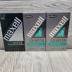 3 Maxell T120 GX-SILVER Pack VHS VCR Tapes 6 Hour Blank VHS Video Tapes Vtg