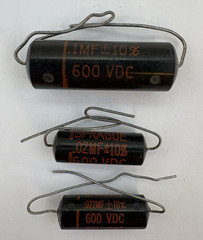 Vintage Sprague Black Beauty Capacitors Lot .1 .02 .022 uF 600V Tested