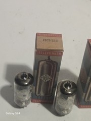 3x Telefunken EF86 6267 Silver Plates White Tip ◇ – NOS In Box