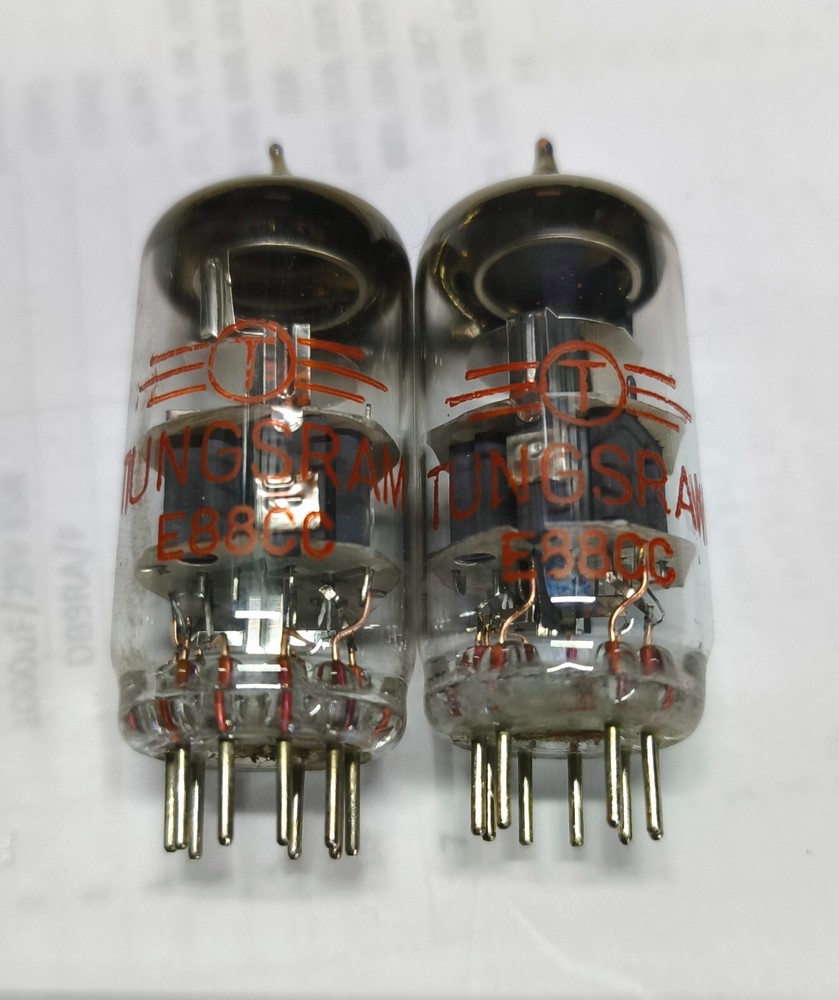 E88CC Tungsram RED, NOS PAIR millitary tested .. guarantee! PRICE ONE PAIR!!!