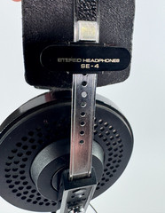 Vintage Pioneer SE-4 Stereo Headphones Made in Japan Tested 1/4&Prime; Plug Black
