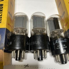 Very Rare Trio Philips Mini watt 6EM7 Short Bottle Vacuum Tube Aus Made NOS