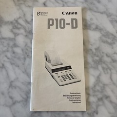 Canon P10-D Electronic Calculator Orignal Box Paper Roll Instructions TESTED