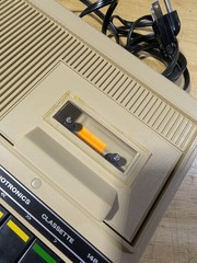 Audiotronics 148A Audio Cassette Recorder / Player 120VAC or DC Battery, Tested