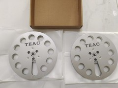 One Pair Silvery TAPE REEL TEAC 7 » inch Light Metal Aluminum Take Up Reel