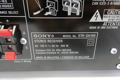 Vintage Untested Sony STR-DH190 Stereo Receiver with Phono Input and Bluetooth
