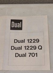 Dual 1220/ 1229Q/701 Turntable Mounting & Assembly Instructions