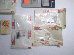 Lot of 13 Vintage Electronic Parts RCA, Sprauge,Sylvania, Beckman New old Stock