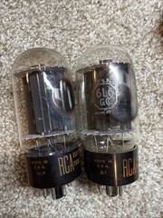 Matched Pair RCA 6L6GC Black Plate Medical Grade Tested Strong TV 7